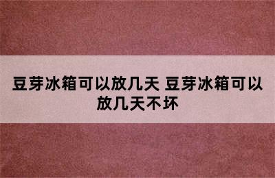 豆芽冰箱可以放几天 豆芽冰箱可以放几天不坏